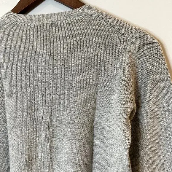 J.Crew Collection Embellished Cardigan Sweater Cotton Holiday CD379 Grey 12 13 - Picture 9 of 14